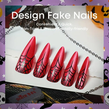 Scarlet Web Press on Nails